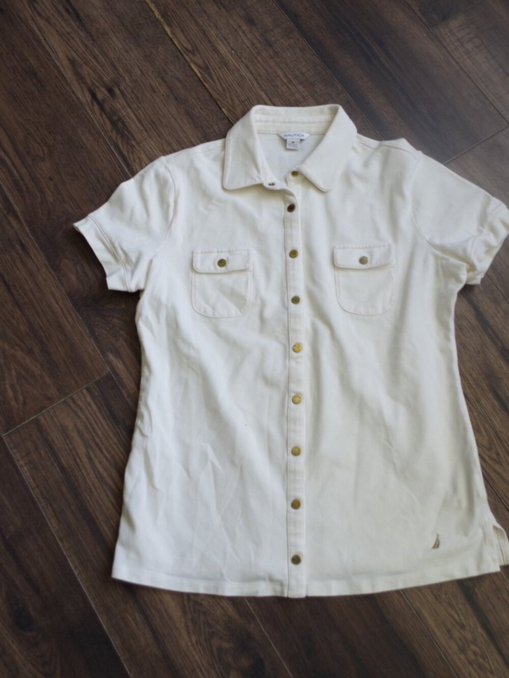 Vintage Nautica Ladies Cream Polo Shirt
